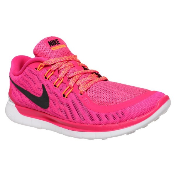 Nike Free 5.0 2015 Damen Laufschuhe Fluoreszierende Rosa/Hell Citrus/Schwarz 724383-600