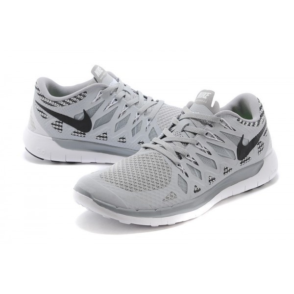 Nike Free 5.0 2014 Herren Laufschuhe Wolf Grau/Schwarz 642198-005